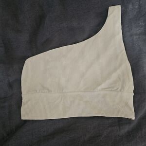 lululemon One-Shoulder Sports Bra in Cream